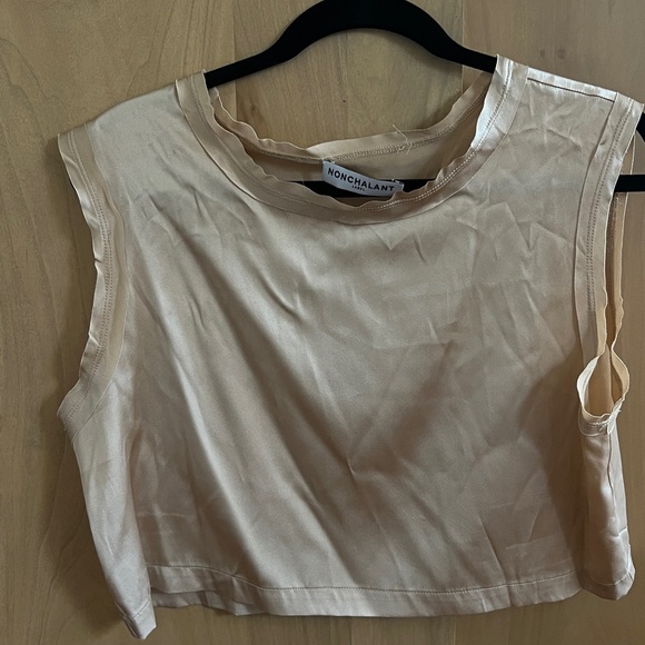 NONchalant Mel Crop Top in Sand - Picture 4 of 6